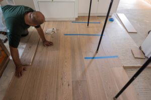 Alhambra CA Oak engineered glue down flooring